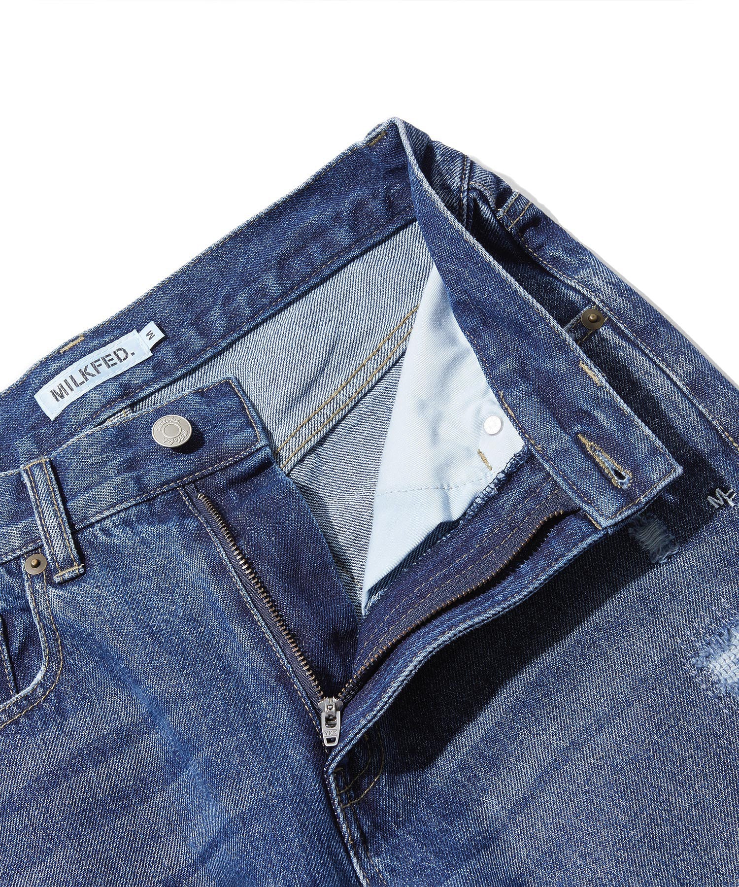 REPAIR DETAIL DENIM PANTS