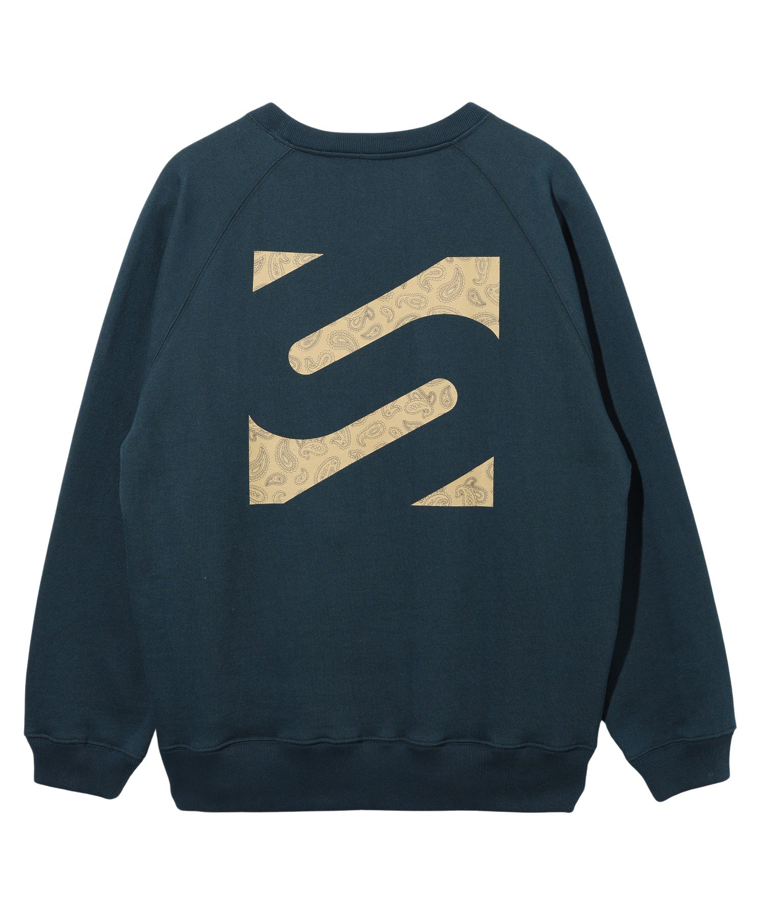 PAISLEY LOGO PRINT RAGLAN SLEEVE SWEATSHIRT