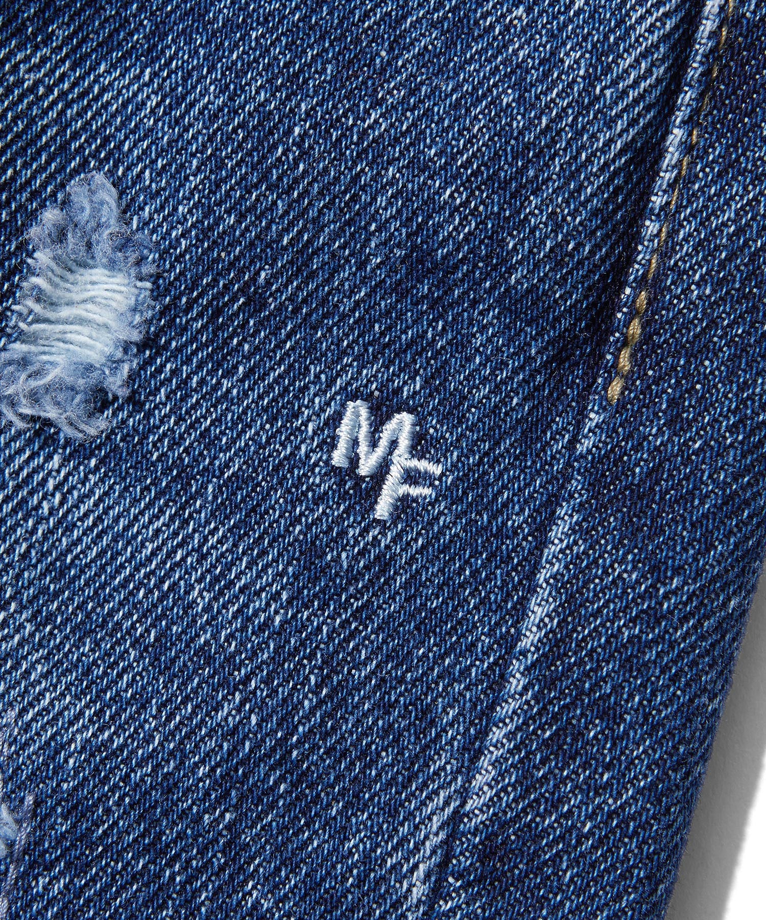 REPAIR DETAIL DENIM PANTS