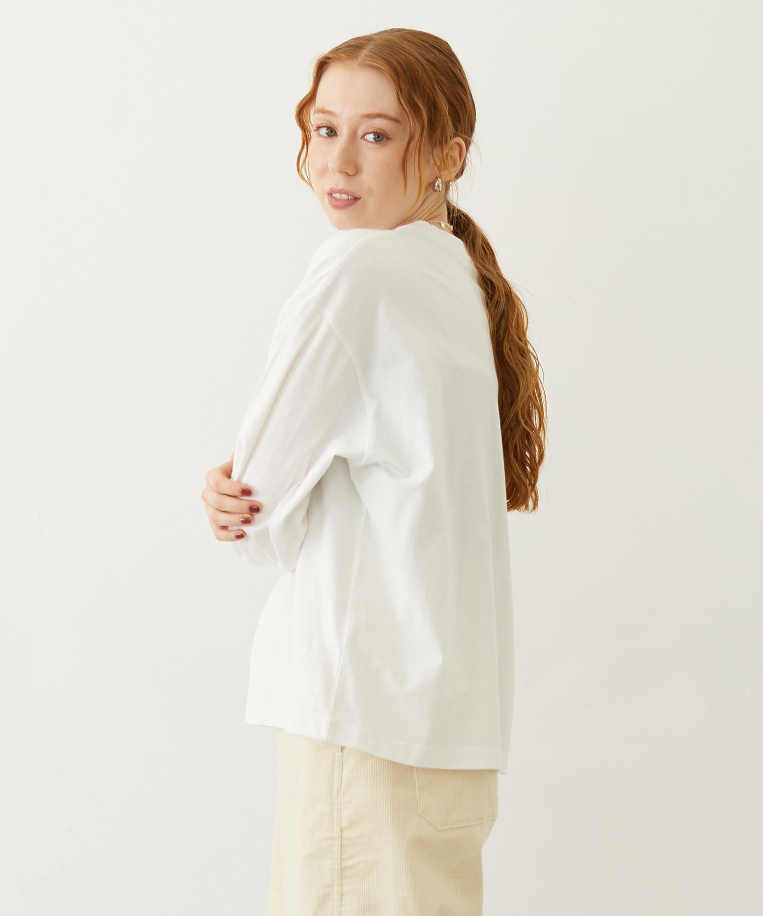 PATTERNED LOGO L/S TEE