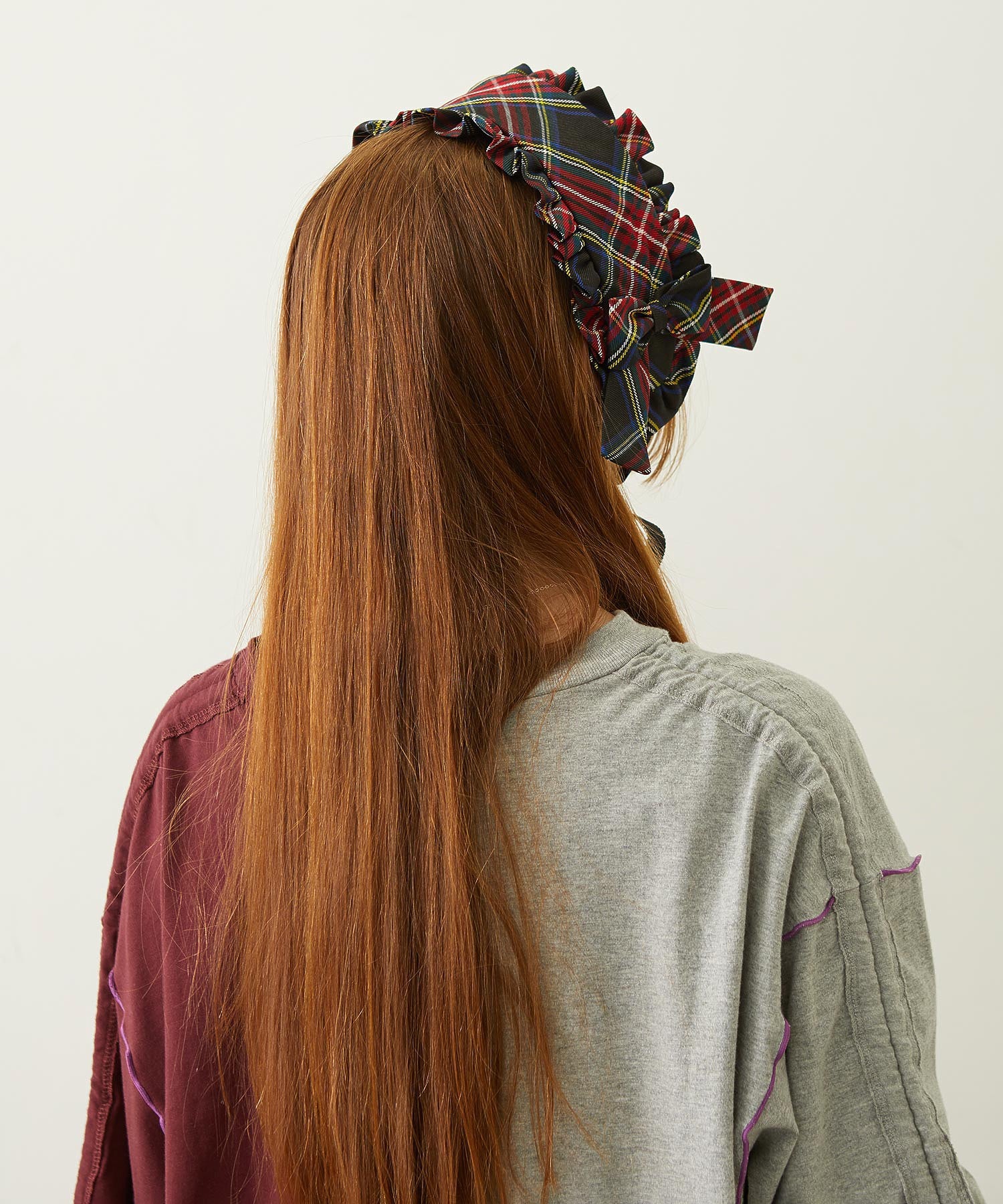 FRILLED TARTAN EARMUFFS