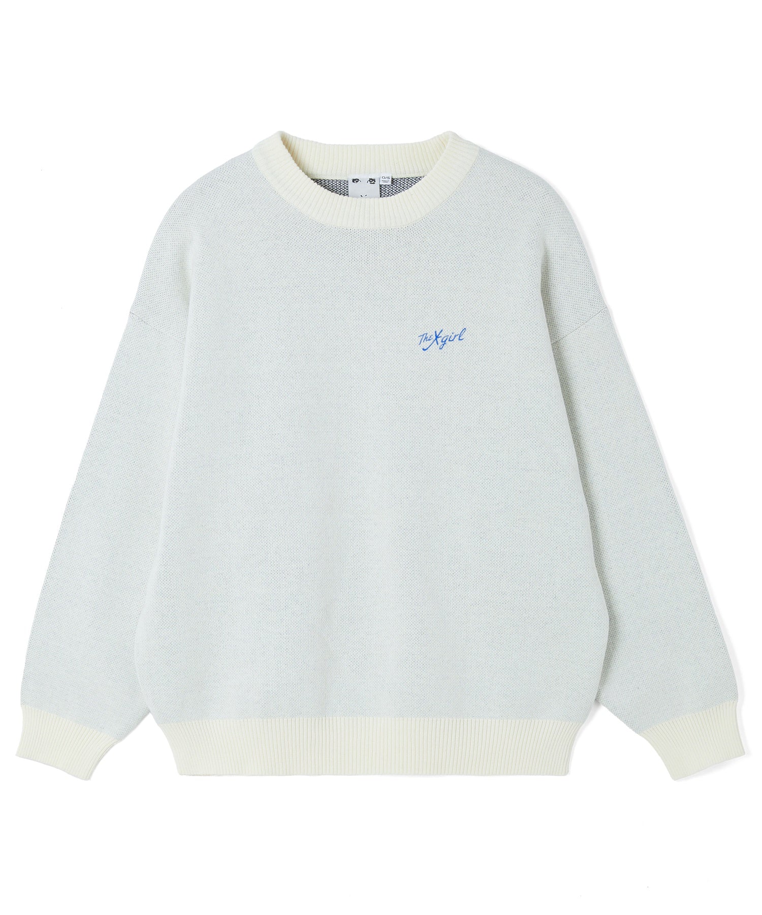 HAND DRAWN LOGO AND FACE KNIT TOP