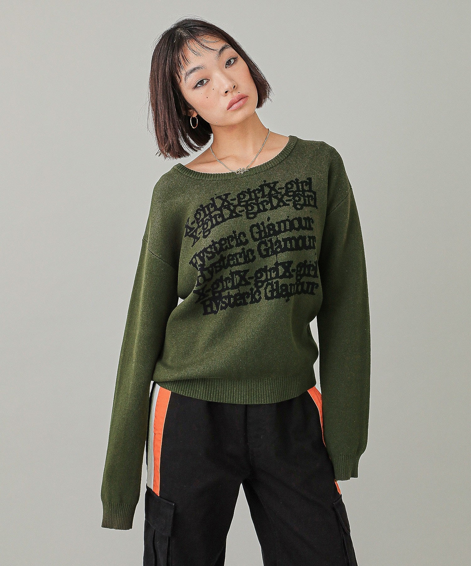 X-girl x HYSTERIC GLAMOUR KNIT TOP