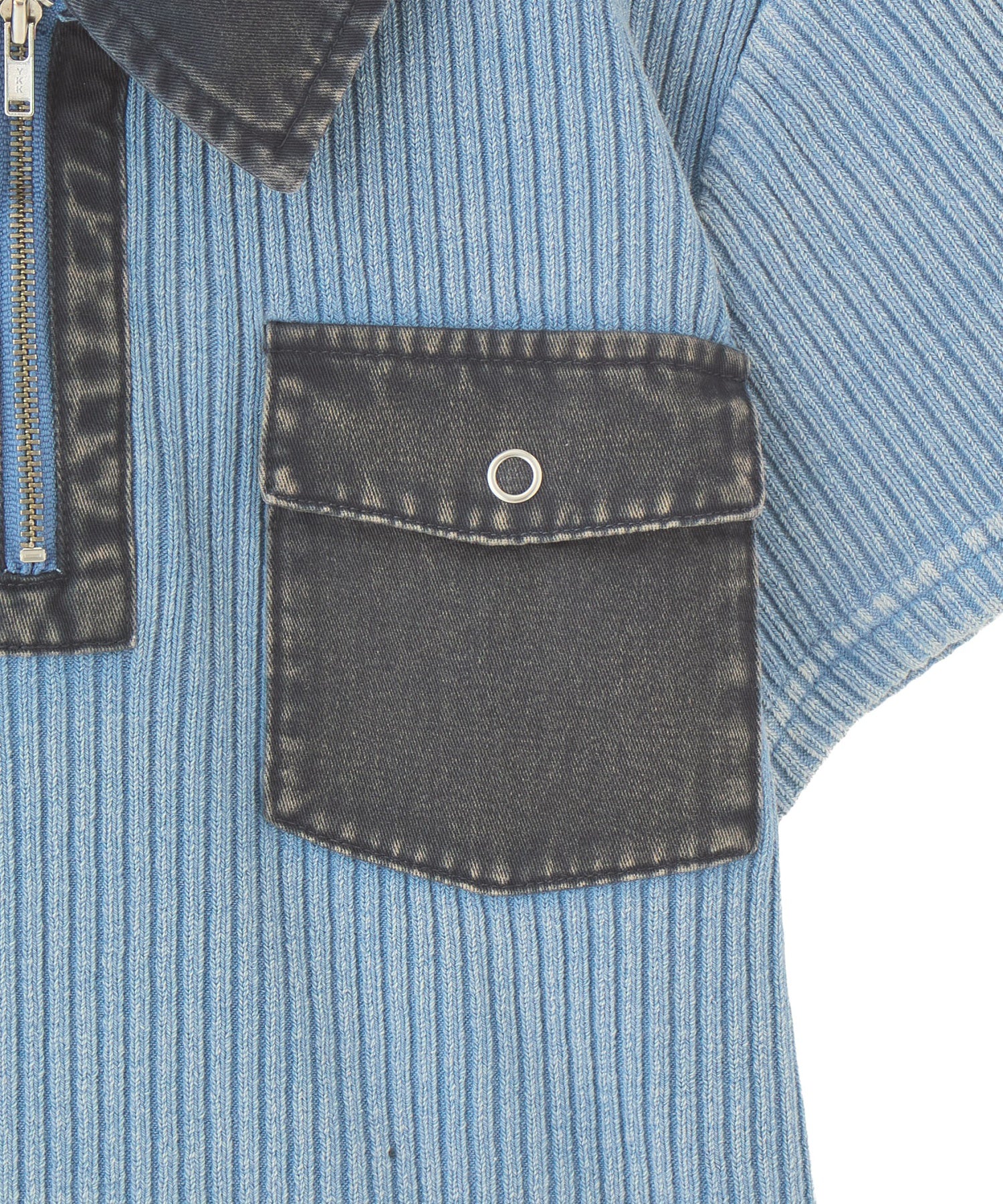 FADED WOVEN MIX TOP