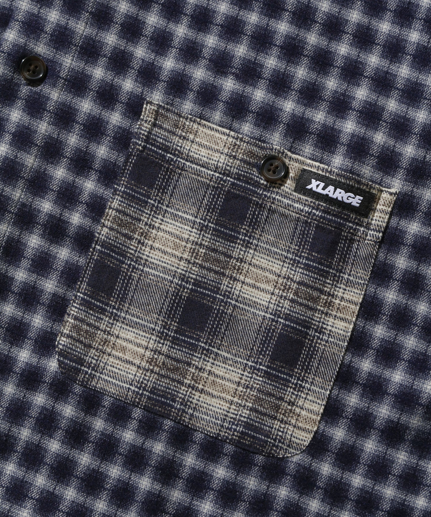 PLAID PANEL L/S SHIRT