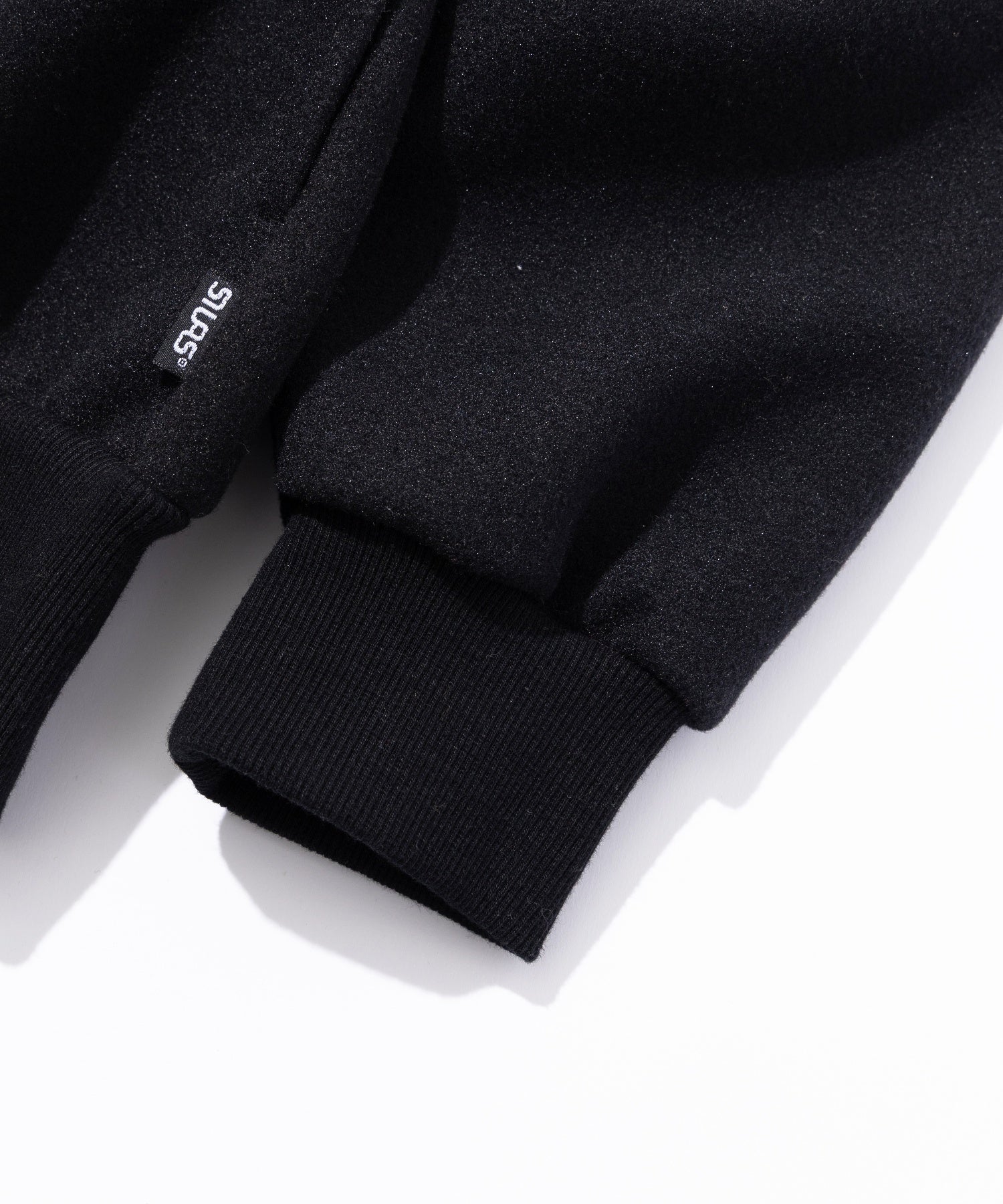 ELBOW PATCH ZIP OPEN SWEATSHIRT