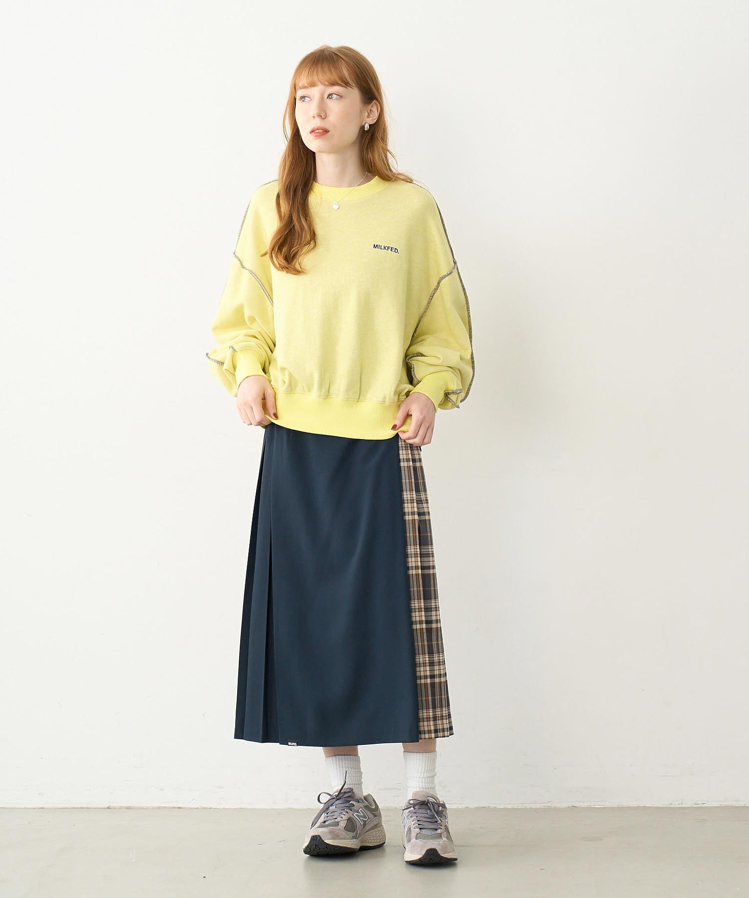 PLAID PANEL SKIRT