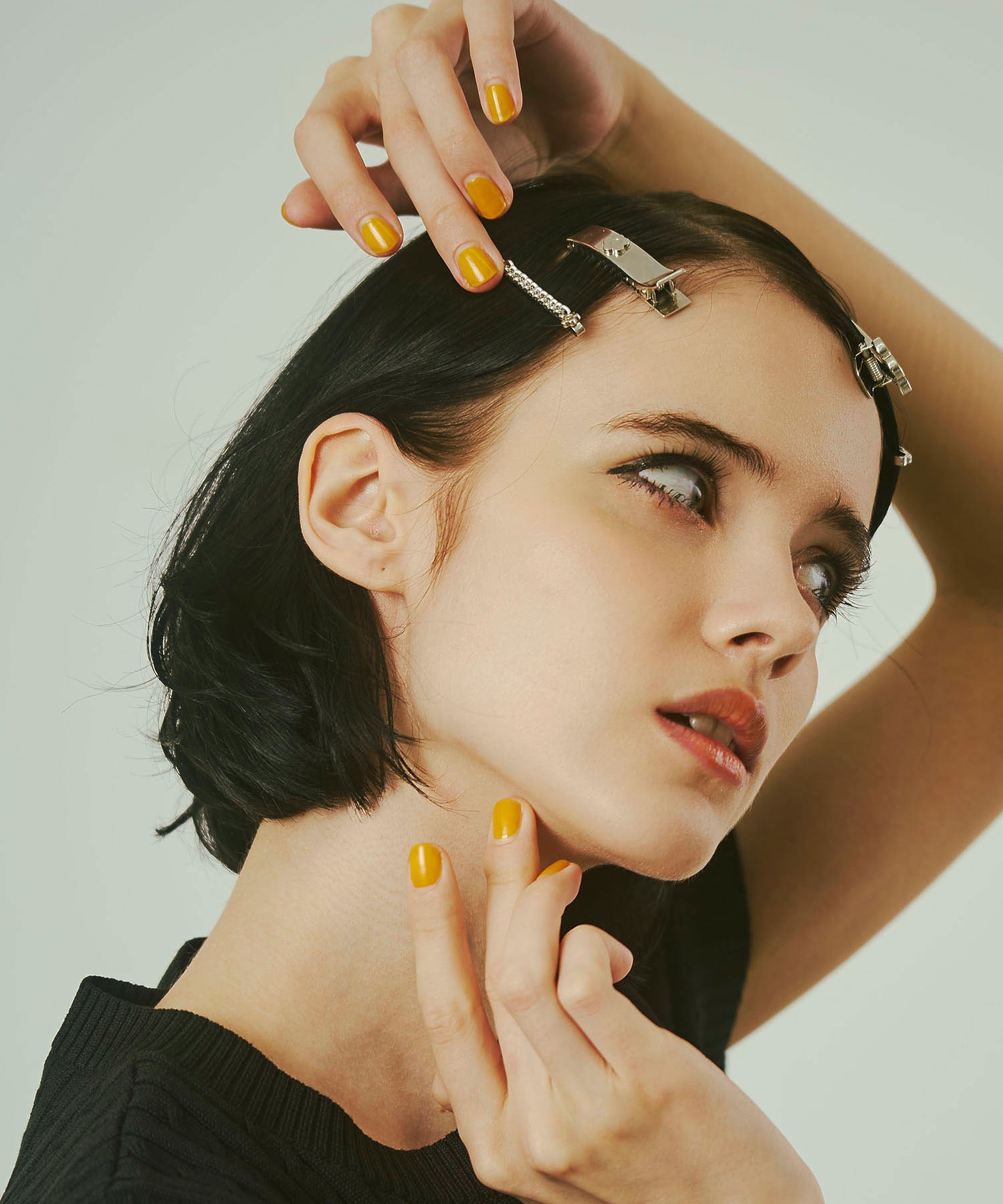 MARY QUANT/METAL CHAIN HAIR PIN SET