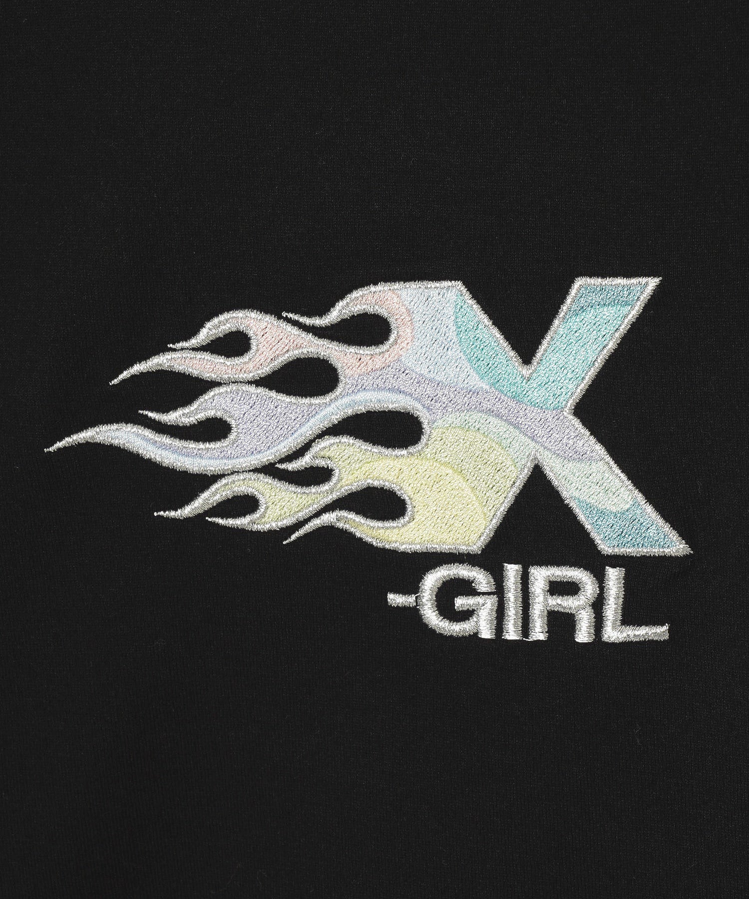 BURNING X LOGO S/S RINGER BABY TEE X-girl