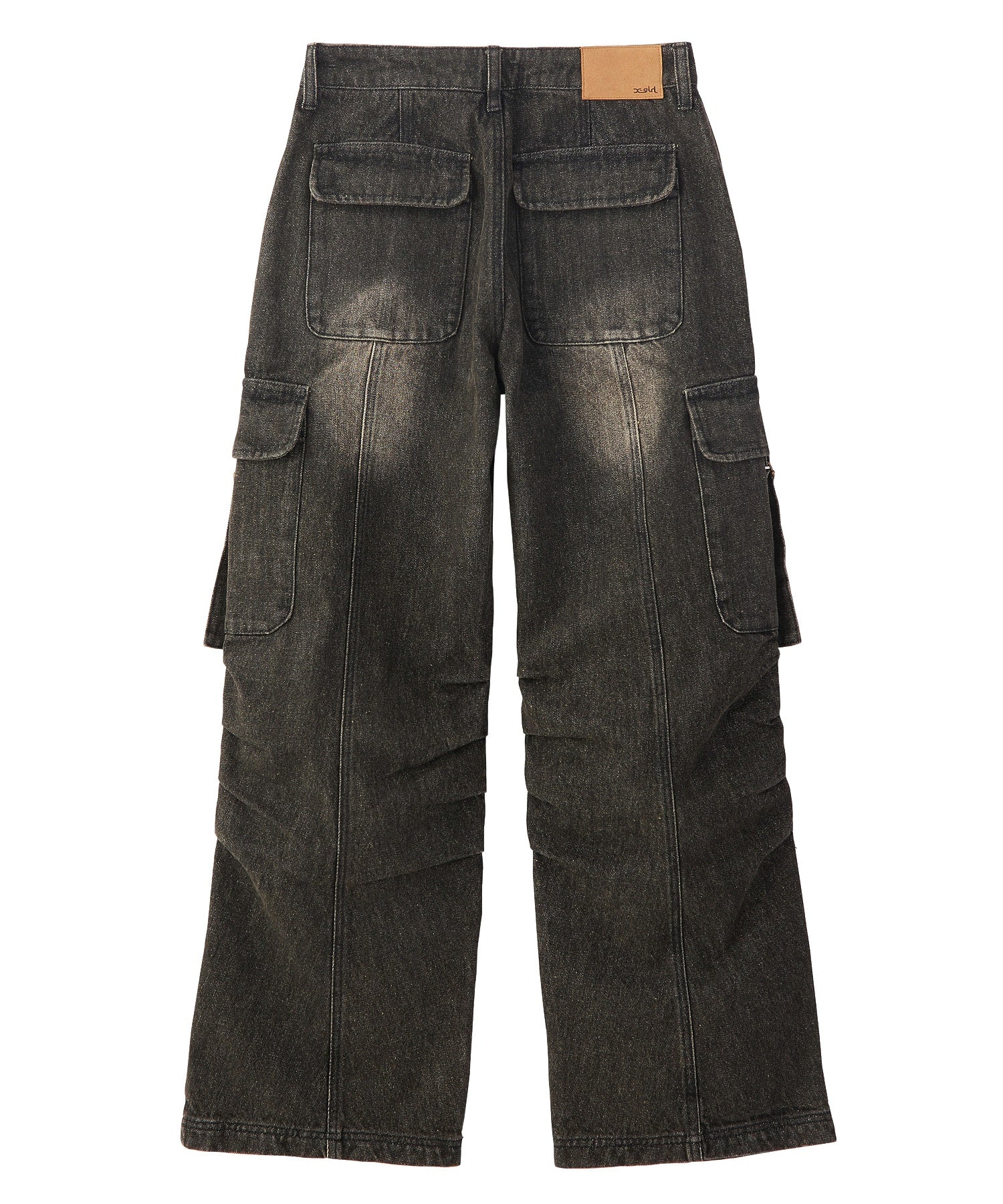 LOW RISE CARGO POCKET DENIM PANTS