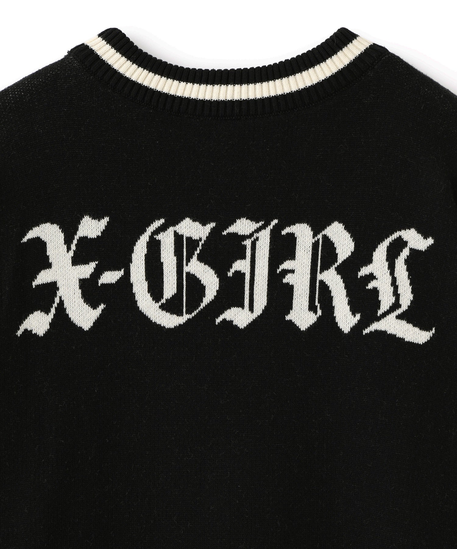 NUMBERING JACQUARD KNIT TOP