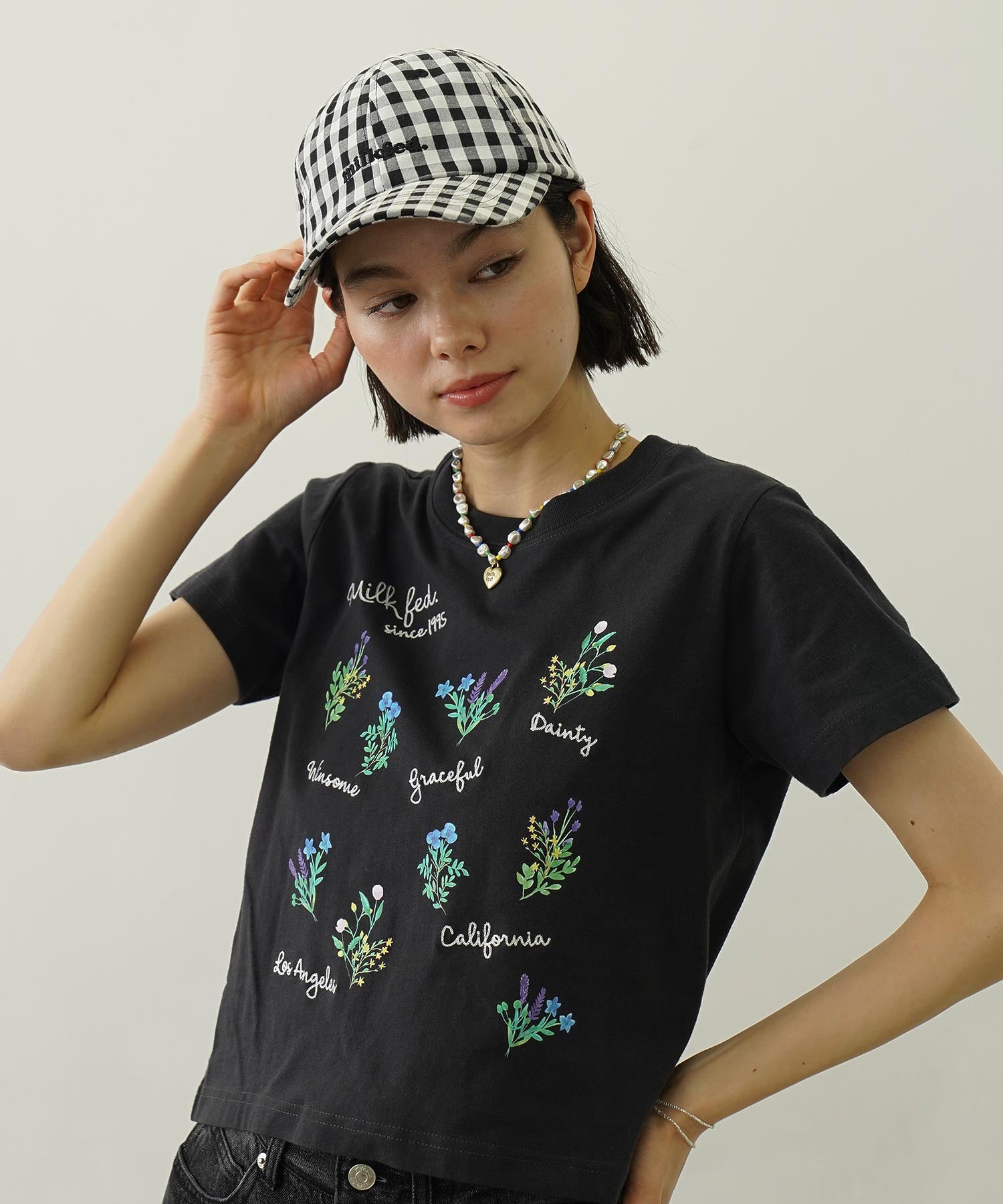 GINGHAM LOGO CAP