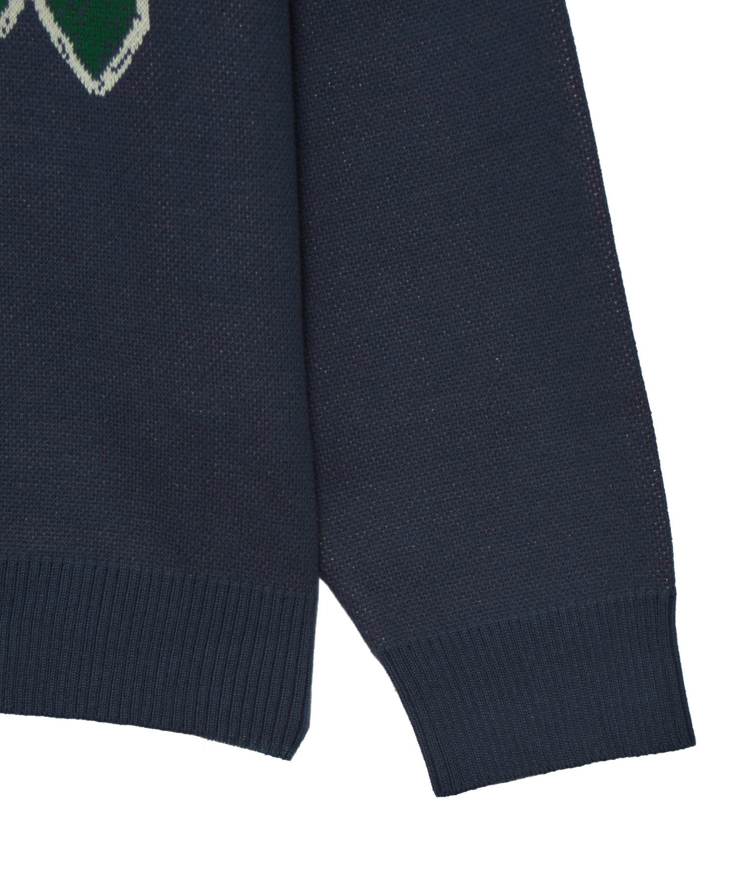 SCRATCHED LOGO JACQUARD KNIT TOP