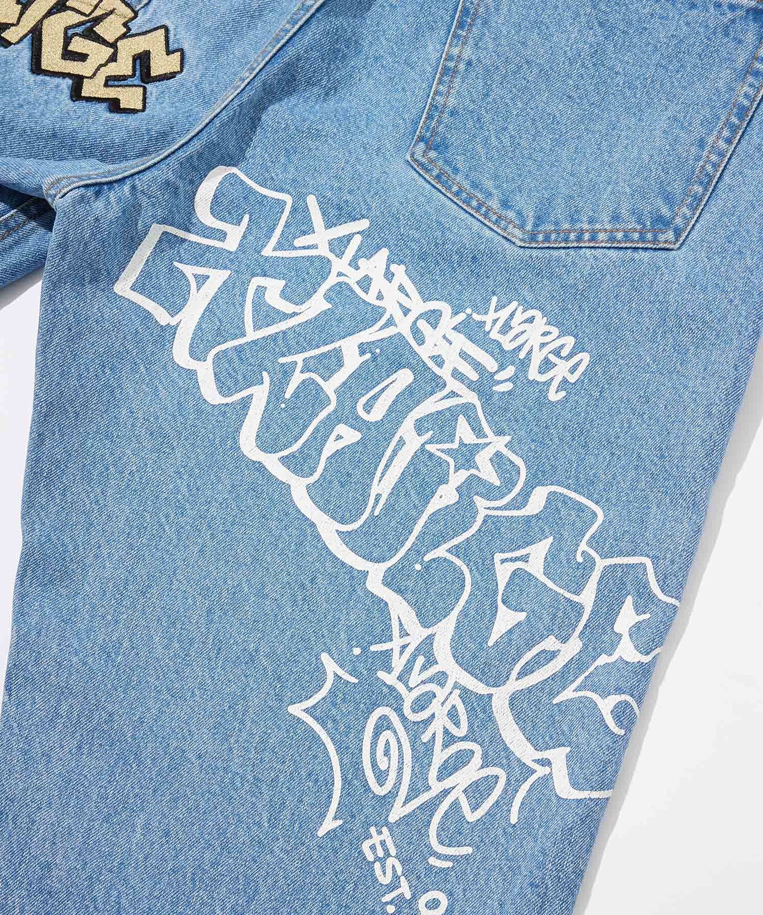 PERSONSOUL*23FW Graffiti Jeans XLサイズ 現物 | vintagelifts.com