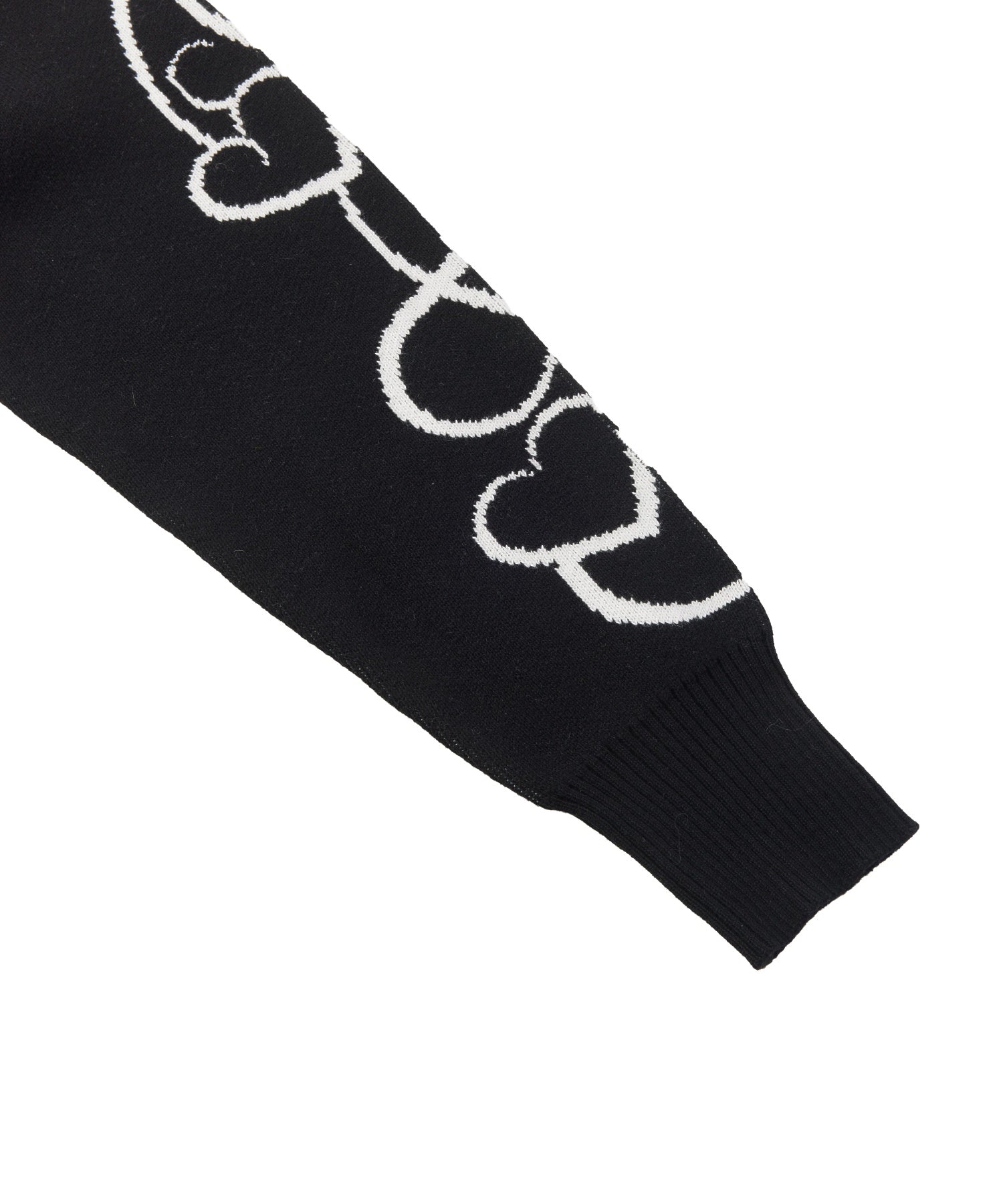 NUMBER JACQUARD COMPACT KNIT TOP