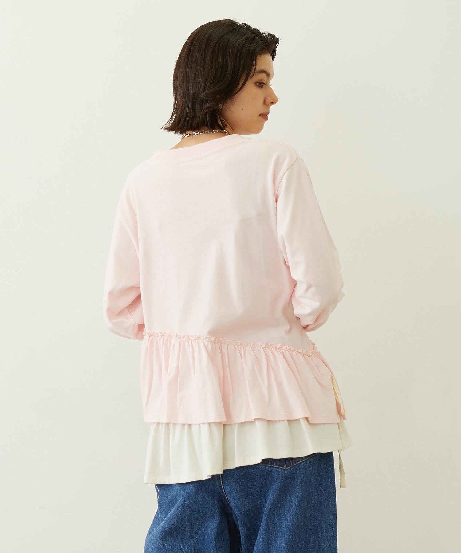 ASYMMETRIC FRILL TOP