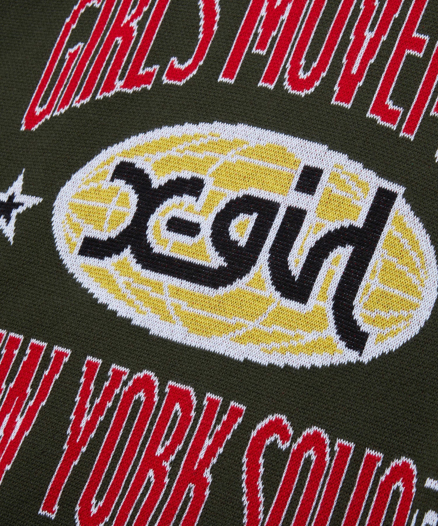 WORLD LOGO JACQUARD KNIT TOP