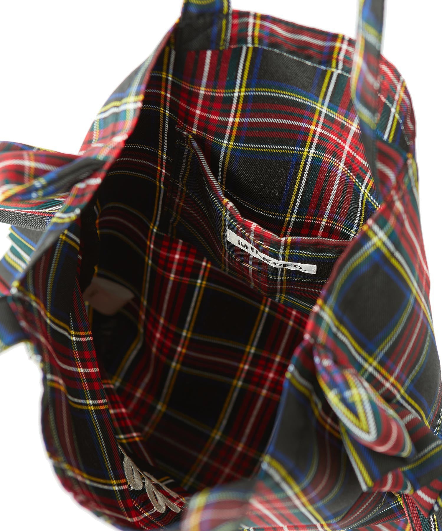 FRILLED TARTAN TOTE BAG