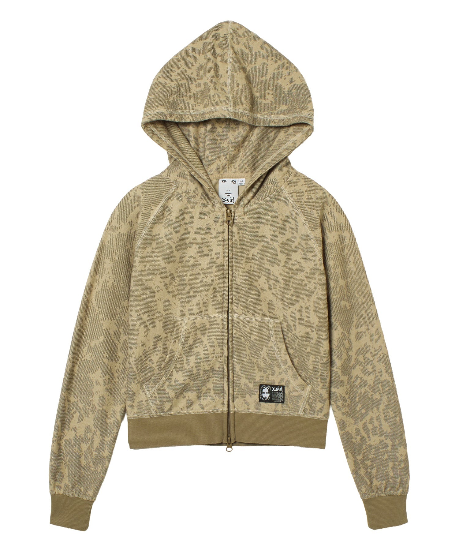 LEOPARD COMPACT ZIP UP HOODIE