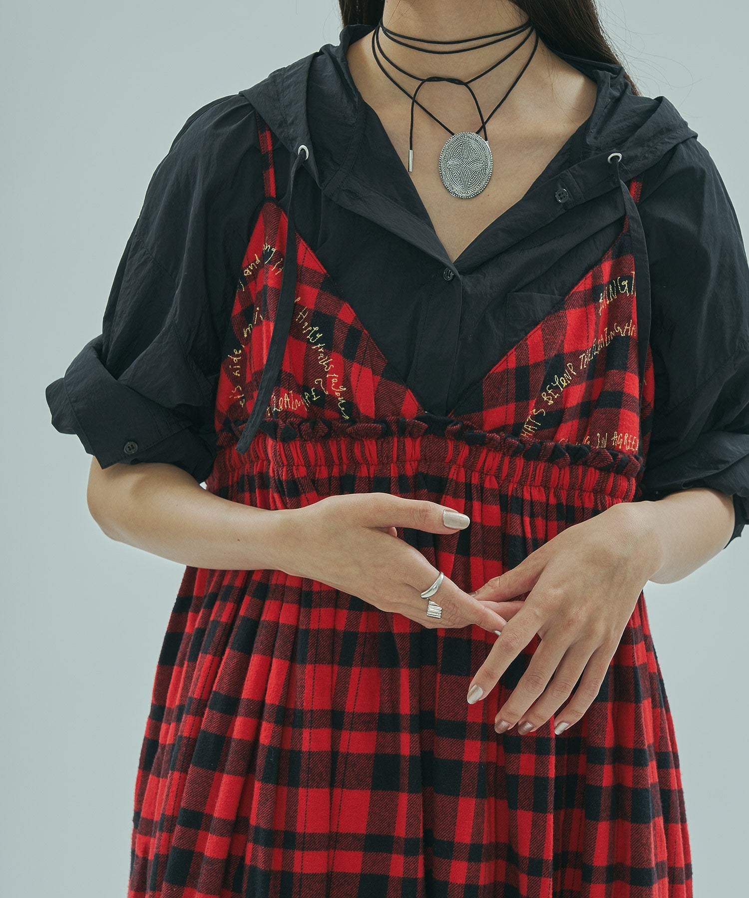 【ROSE BUD別注】INDIA IS BEAUTIFUL/FLANNEL CAMISOLE DRESS