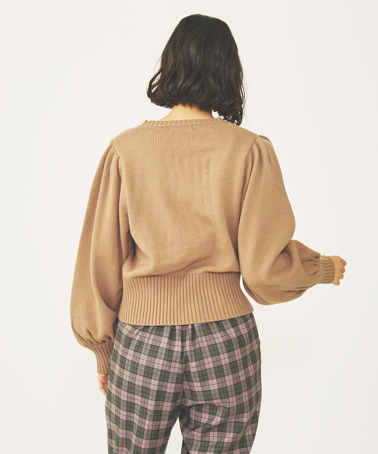 MILKFED LOGO KNIT TOP