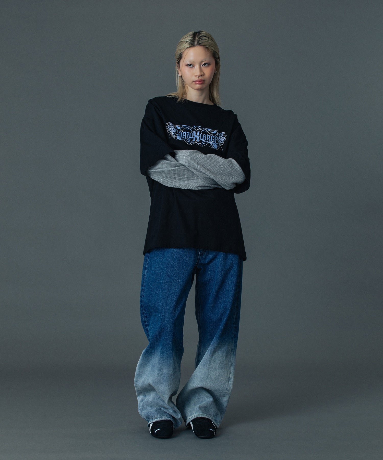 FADED DENIM PANTS