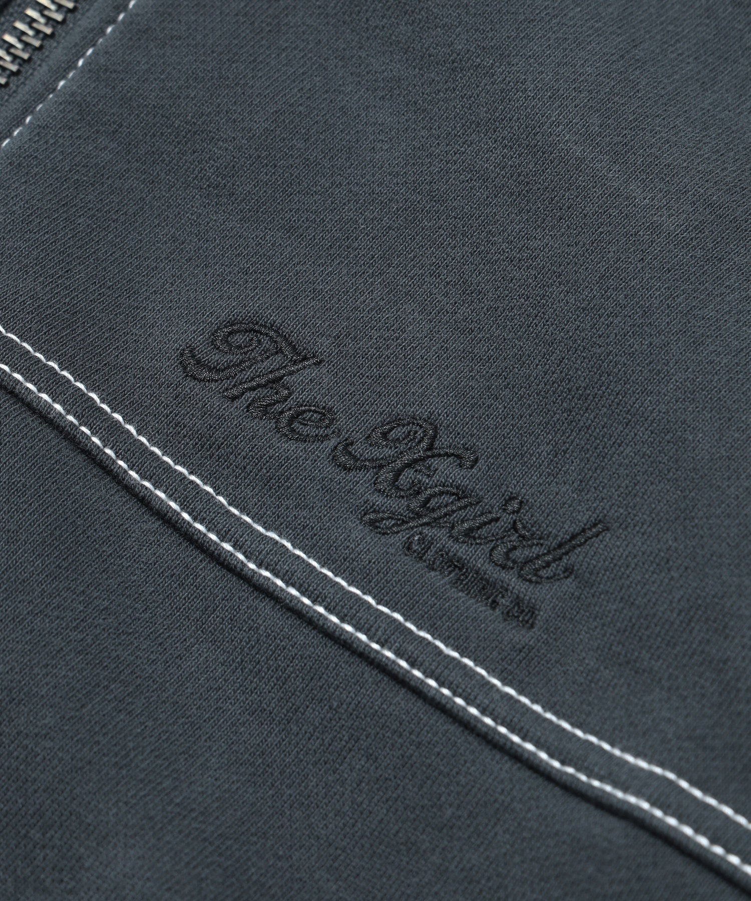ARCH LOGO AND FACE HOODED SWEAT JACKET