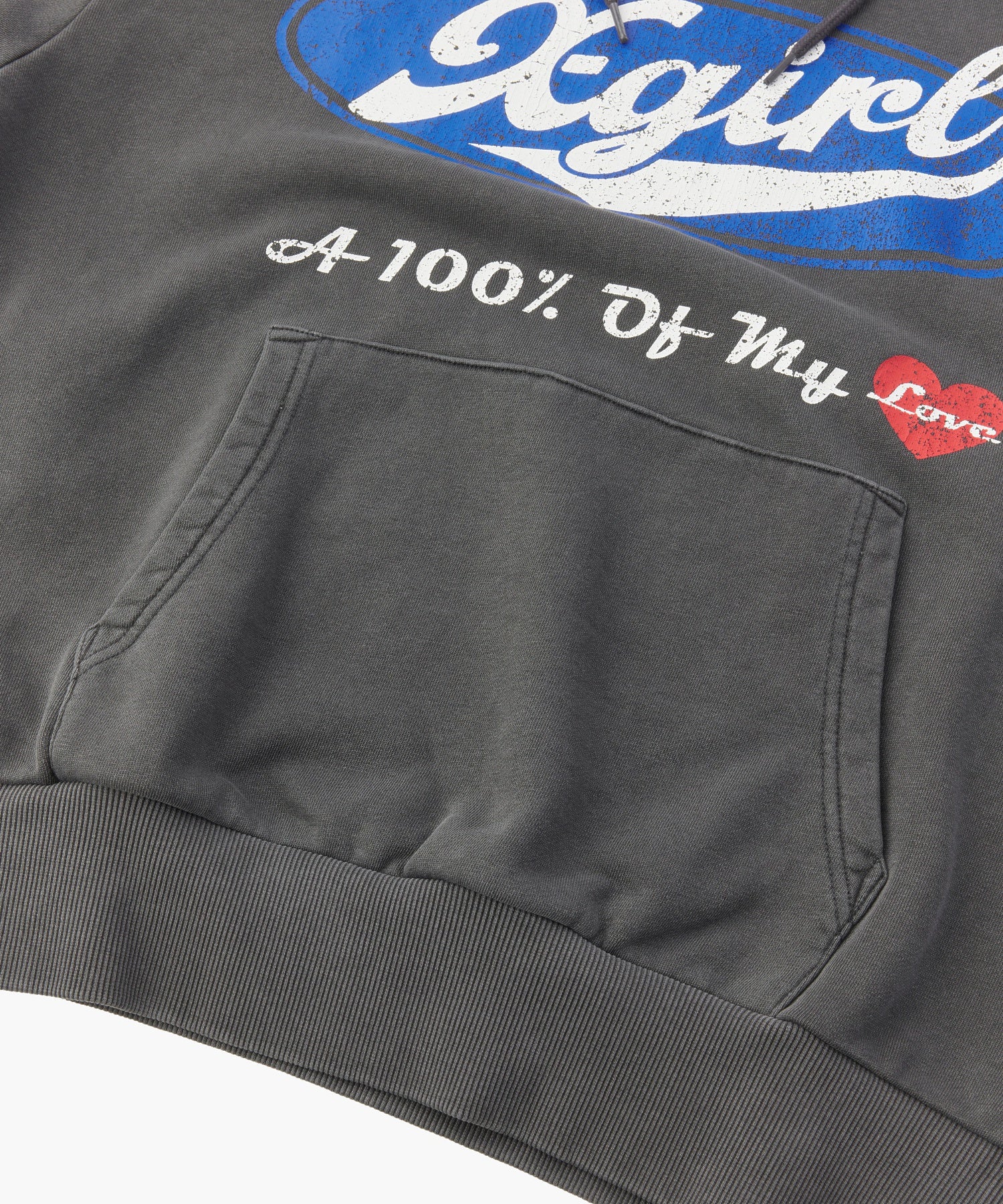 FADED MIX LOGO SWEAT HOODIE