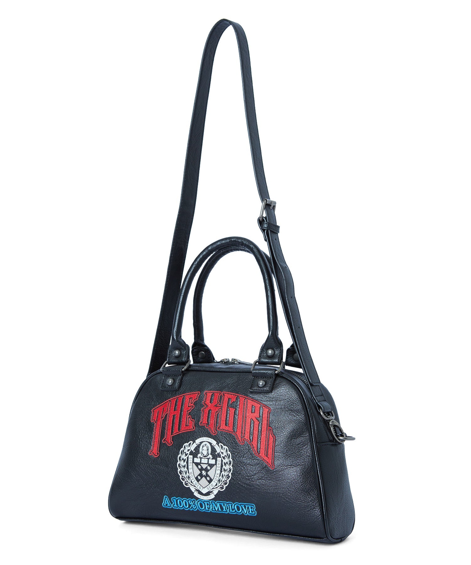 FACE EMBLEM AND LOGO BOSTON BAG