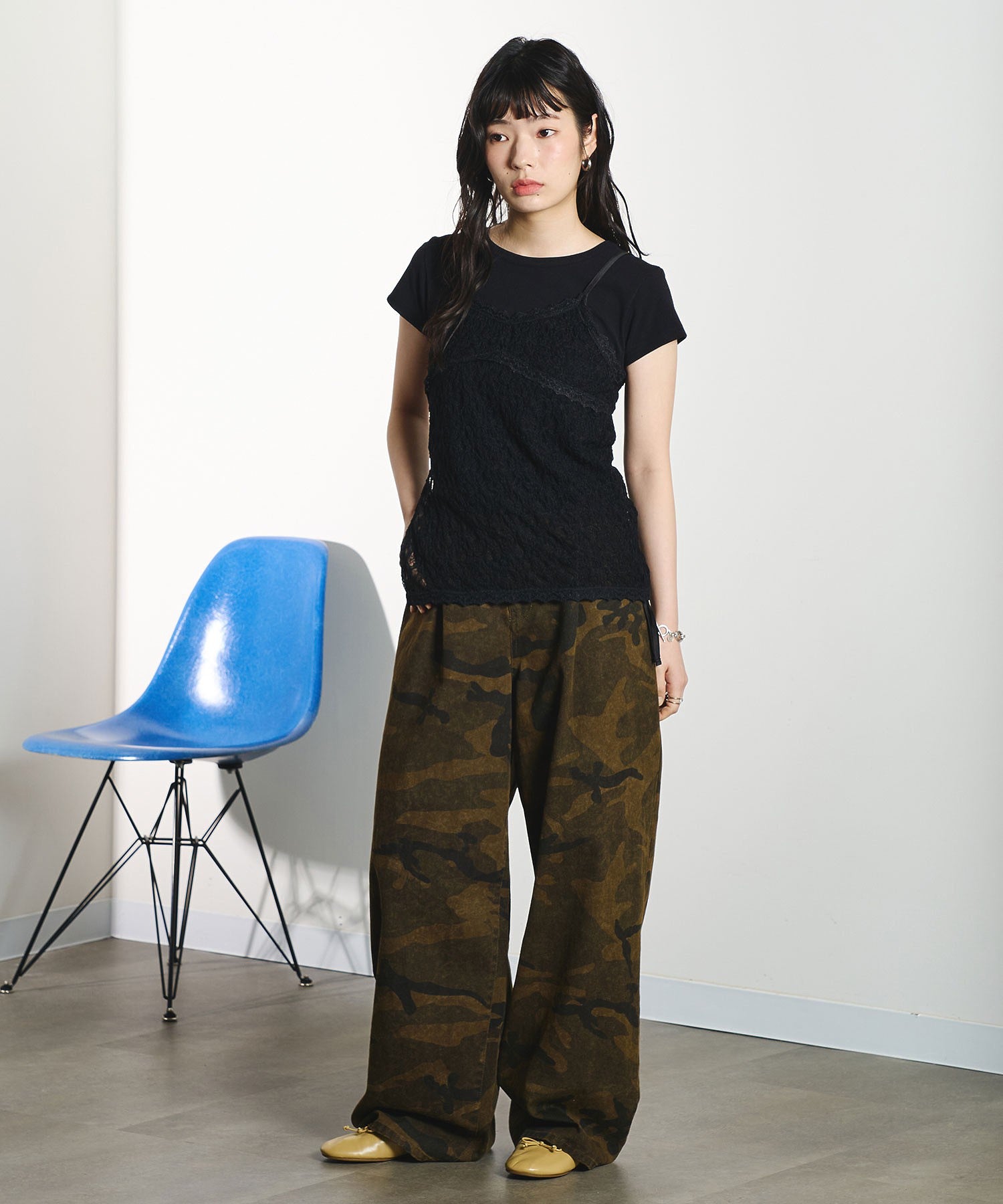 model:163cm 着用サイズ:M