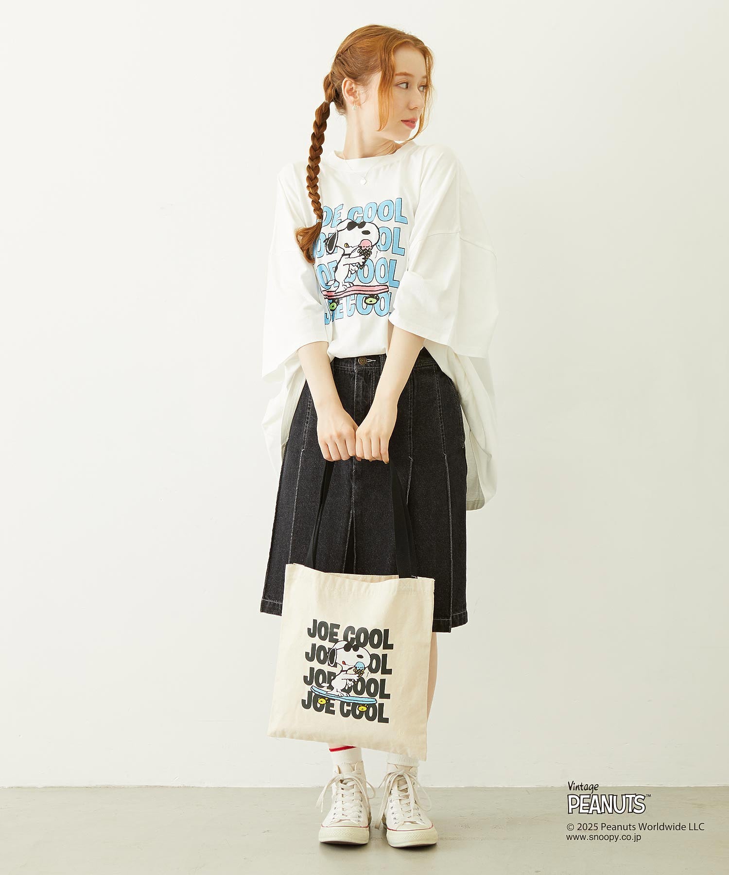 MILKFED. × PEANUTS JOE COOL FLAT TOTE