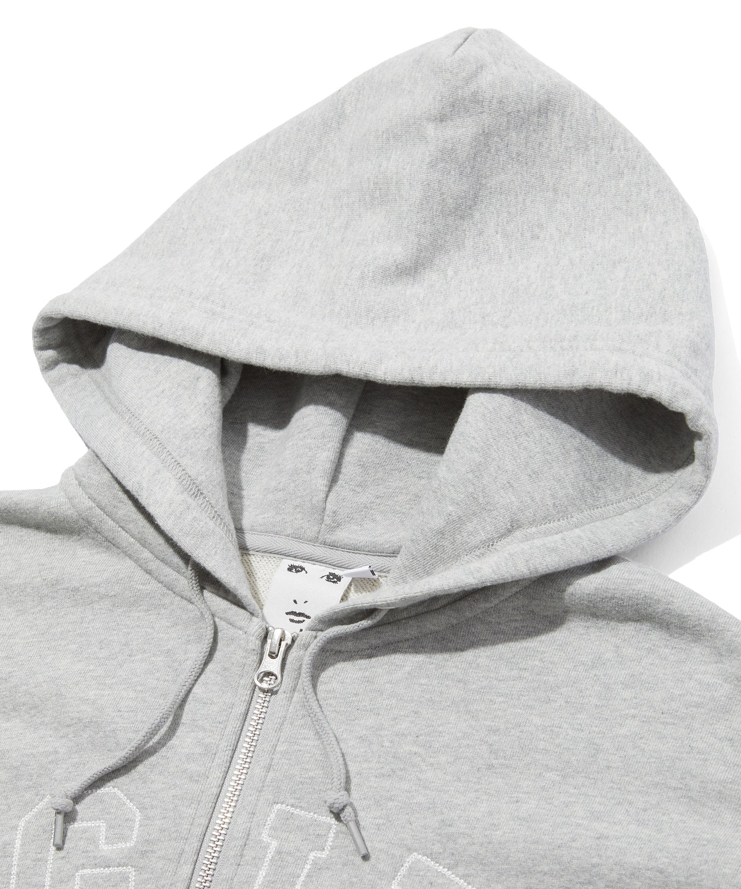 LOGO PATCH AND STITCH ZIP UP SWEAT HOODIE