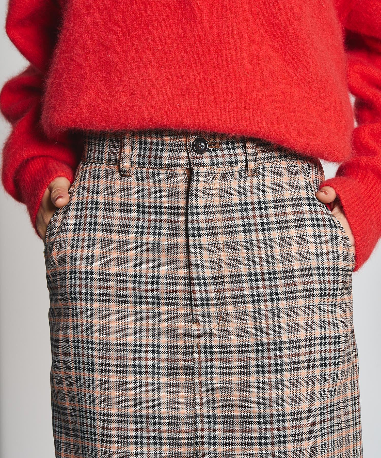 CREOLME/CHECK PENCIL SKIRT