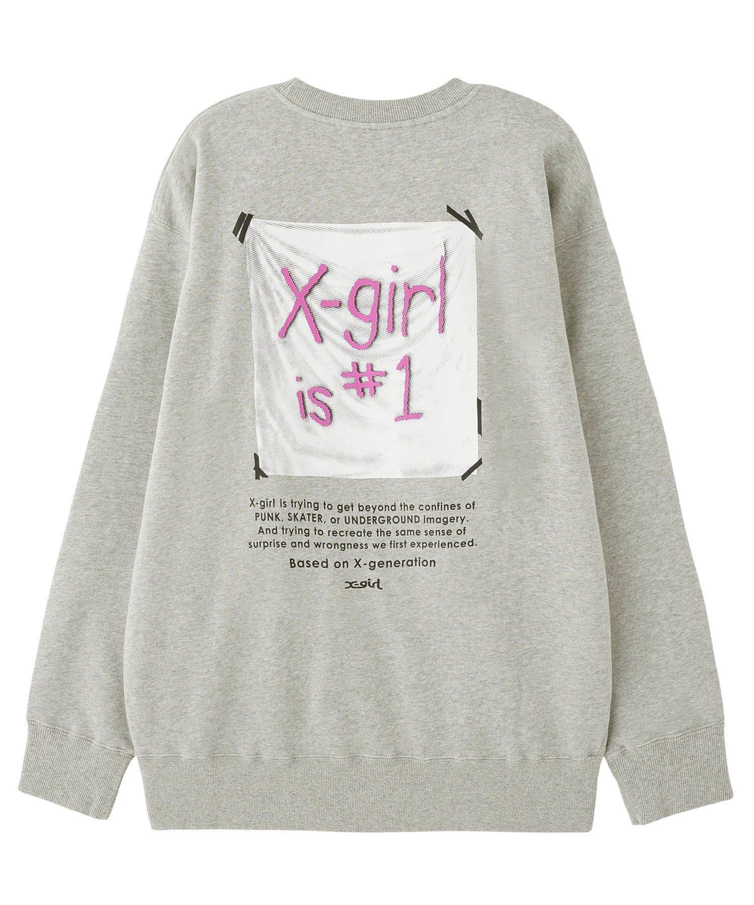 X-girl FLAG BIG SWEAT TOP