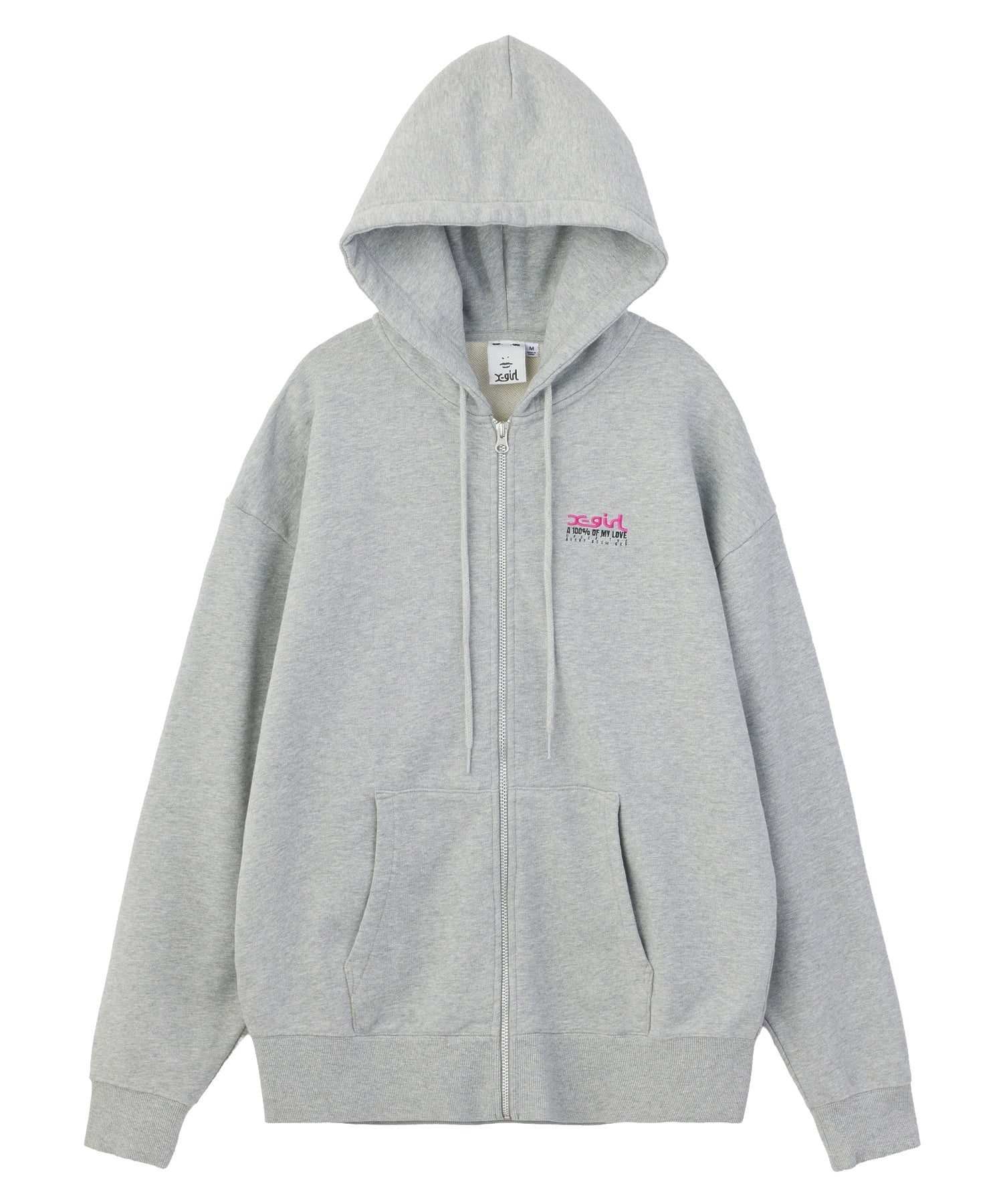 FACE BOX AND MESSAGE ZIP UP SWEAT HOODIE