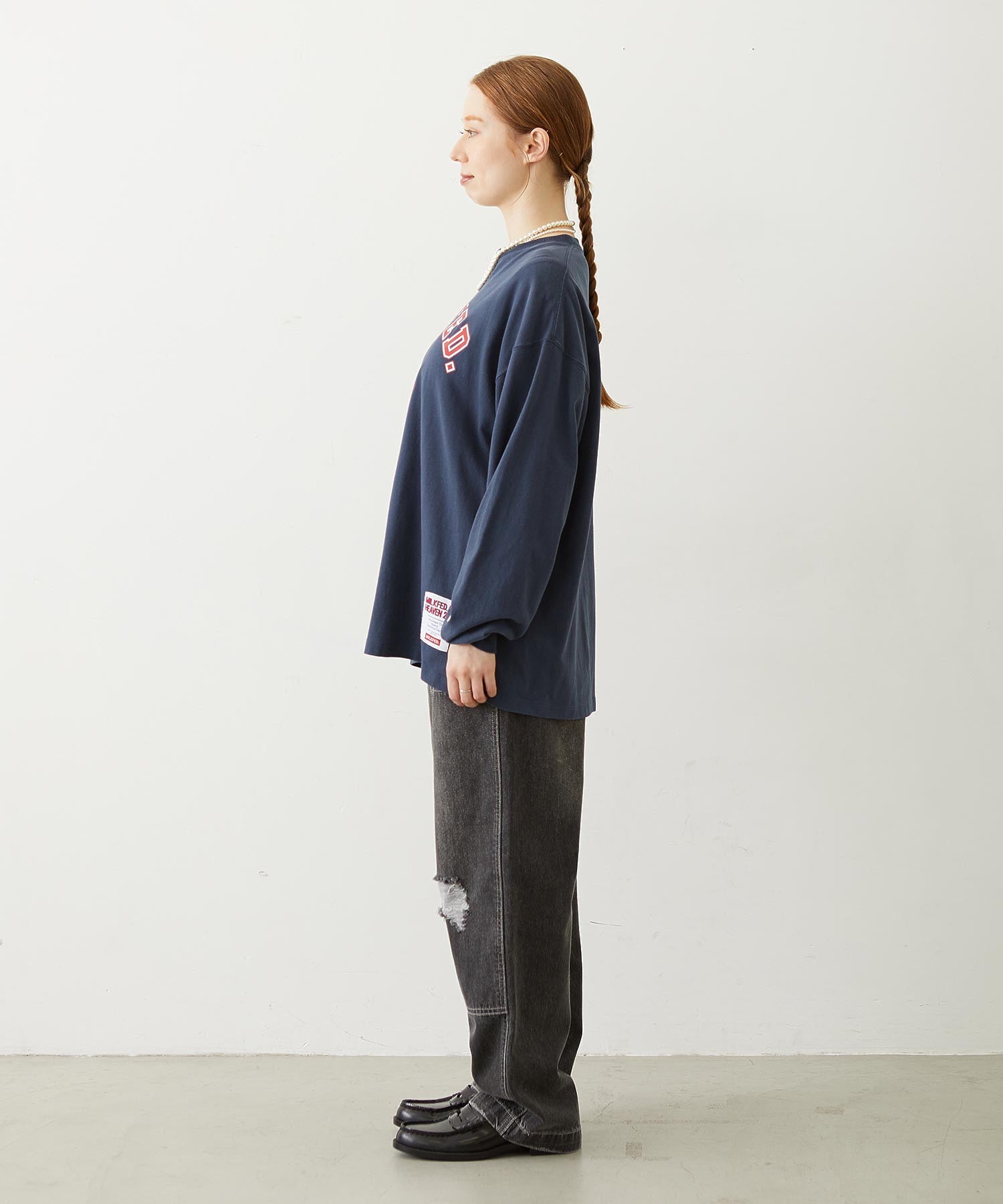 MILKFED.×CHAMPION LS TEE