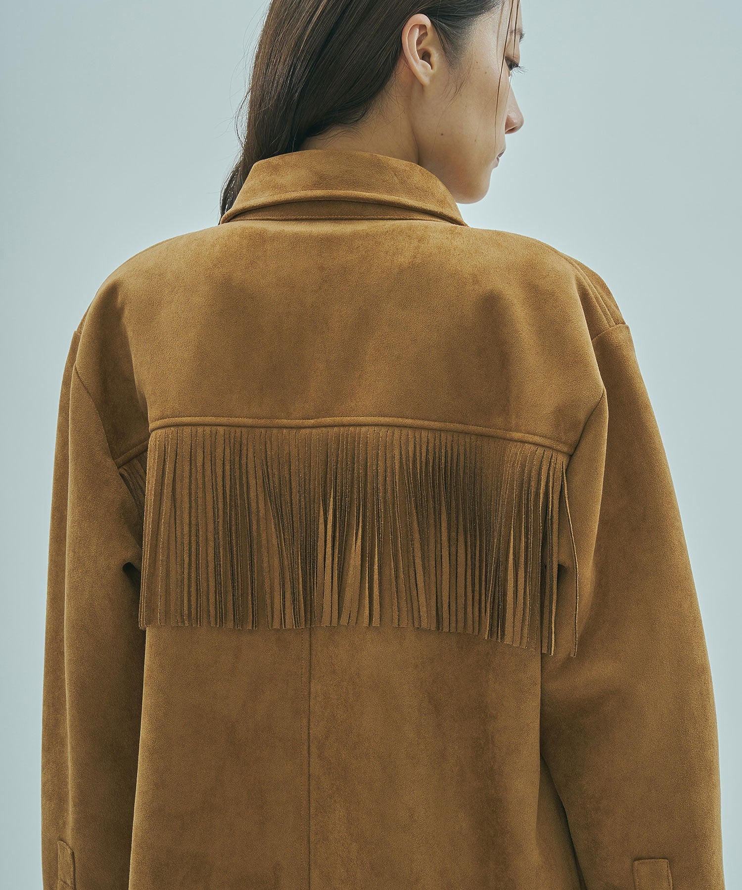 mag.by c/FAKE SUEDE FRINGE JAKET