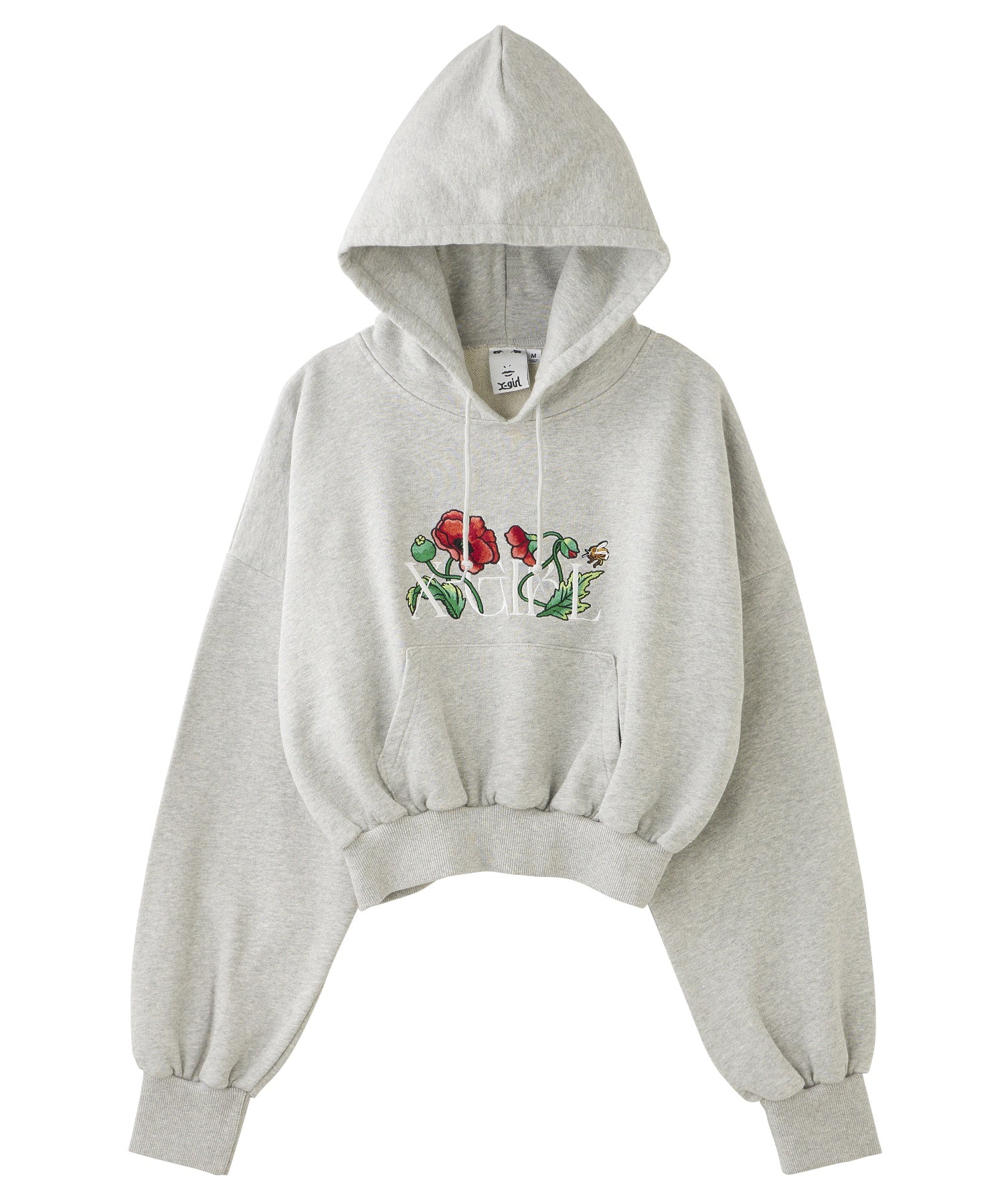 EMBROIDERED POPPY COMPACT SWEAT HOODIE