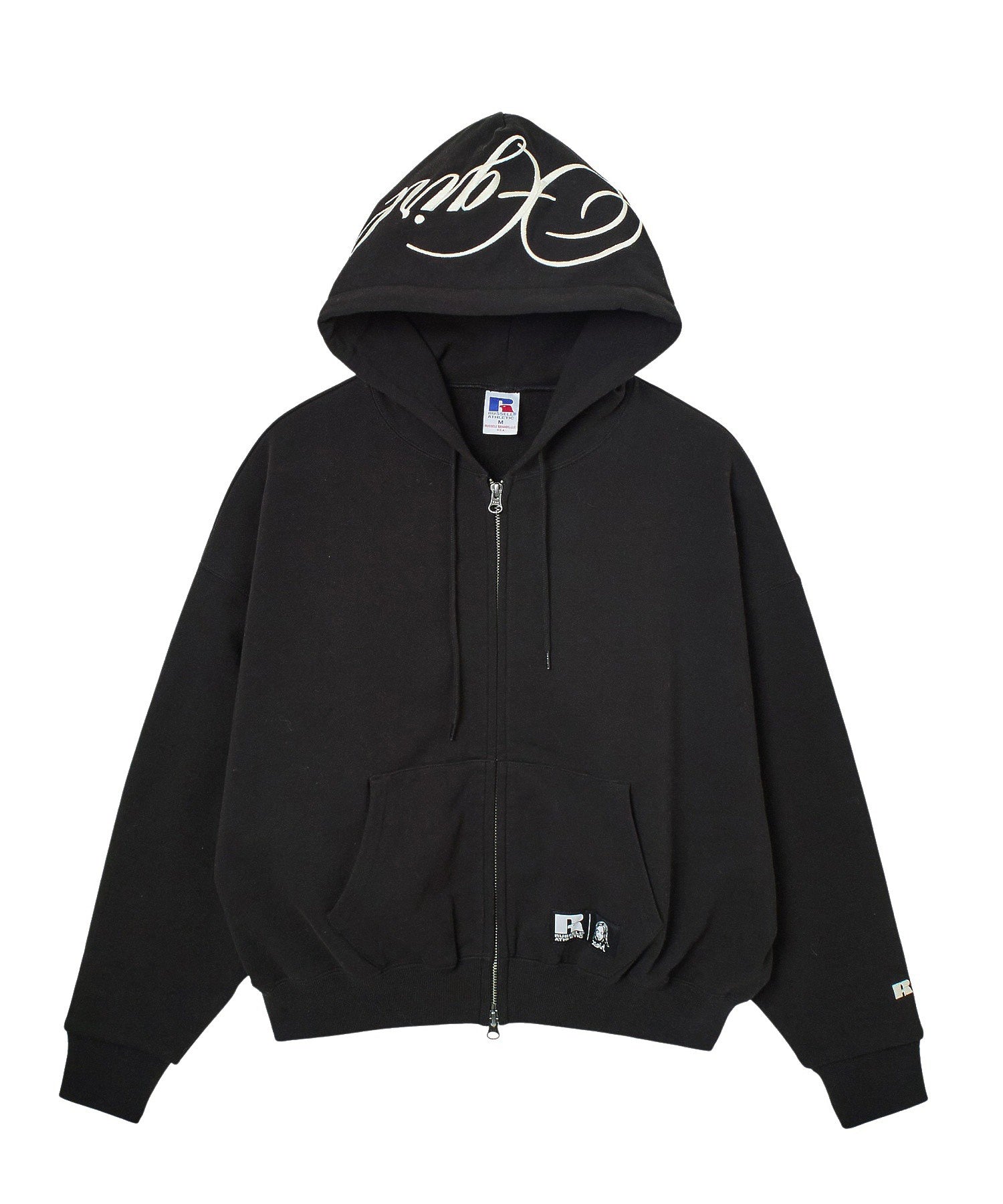 X-girl × Russell SCRIPT LOGO ZIP UP SWEAT HOODIE