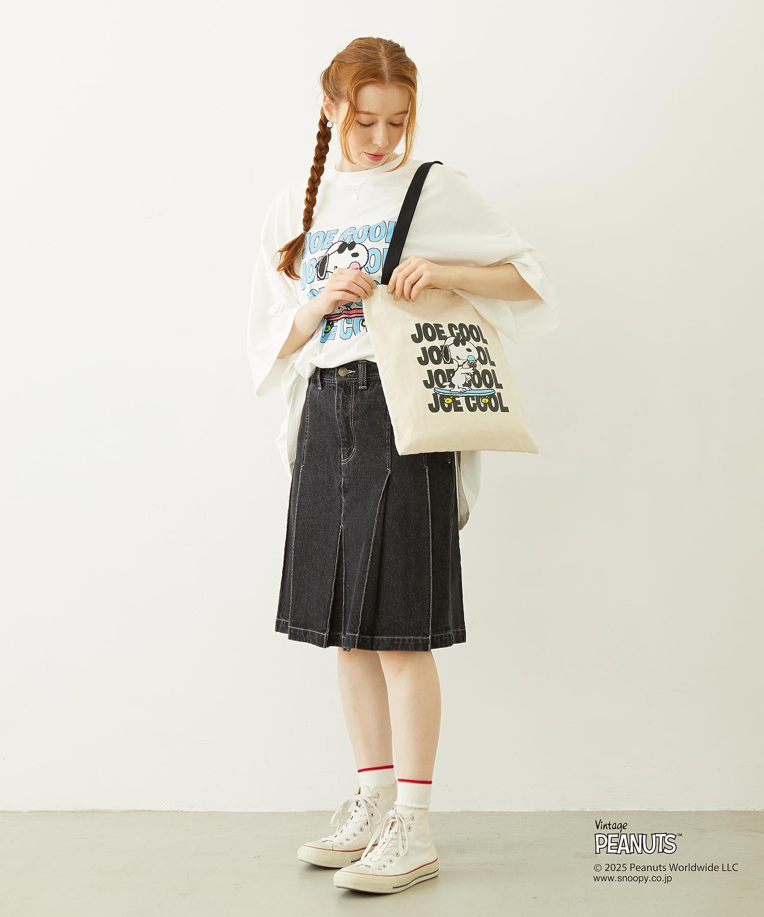 MILKFED. × PEANUTS JOE COOL BIG S/S TEE