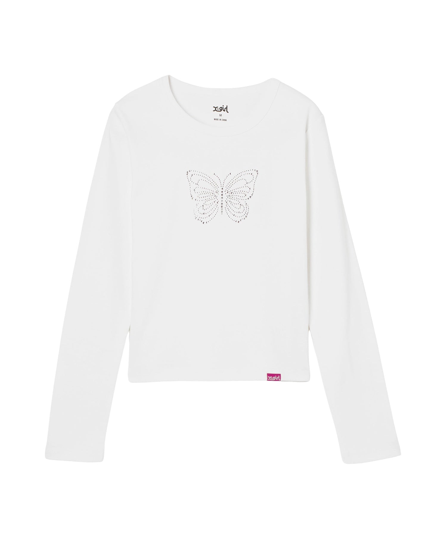 RHINESTONE BUTTERFLY L/S BABY TEE