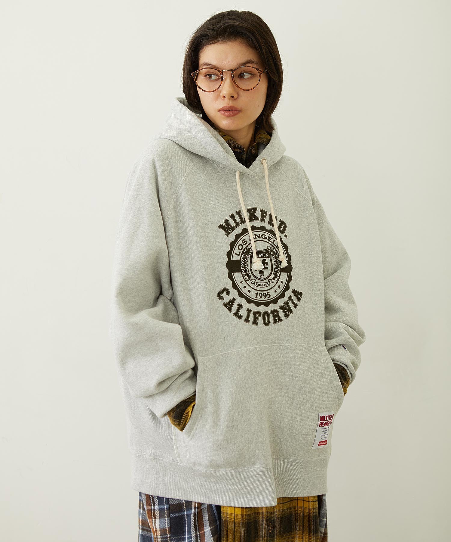 MILKFED. × CHAMPION COLLEGE LOGO SWEAT HOODIE
