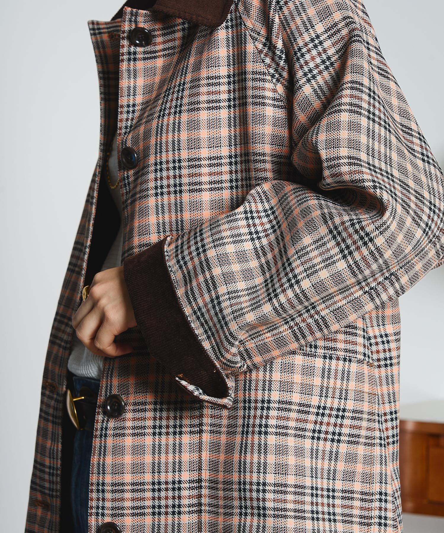 CREOLME/CHECK SINGLE COAT