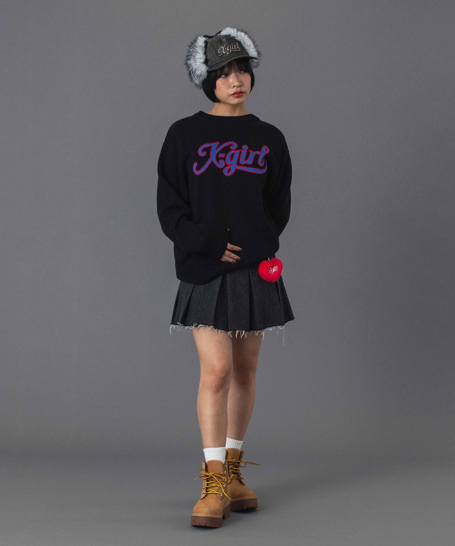 EMBOSSED LOGO PATCH EARFLAP CAP