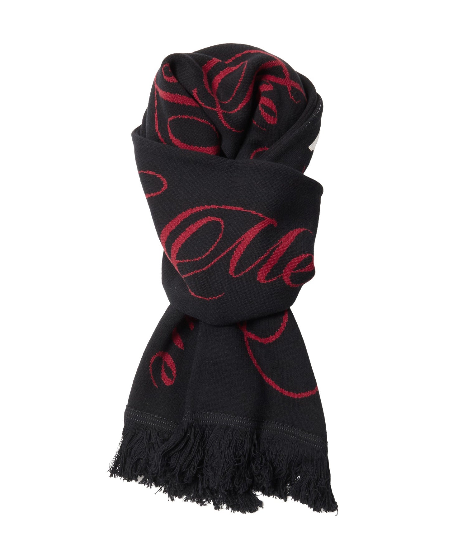 MIXED FONT LOGO KNIT SCARF