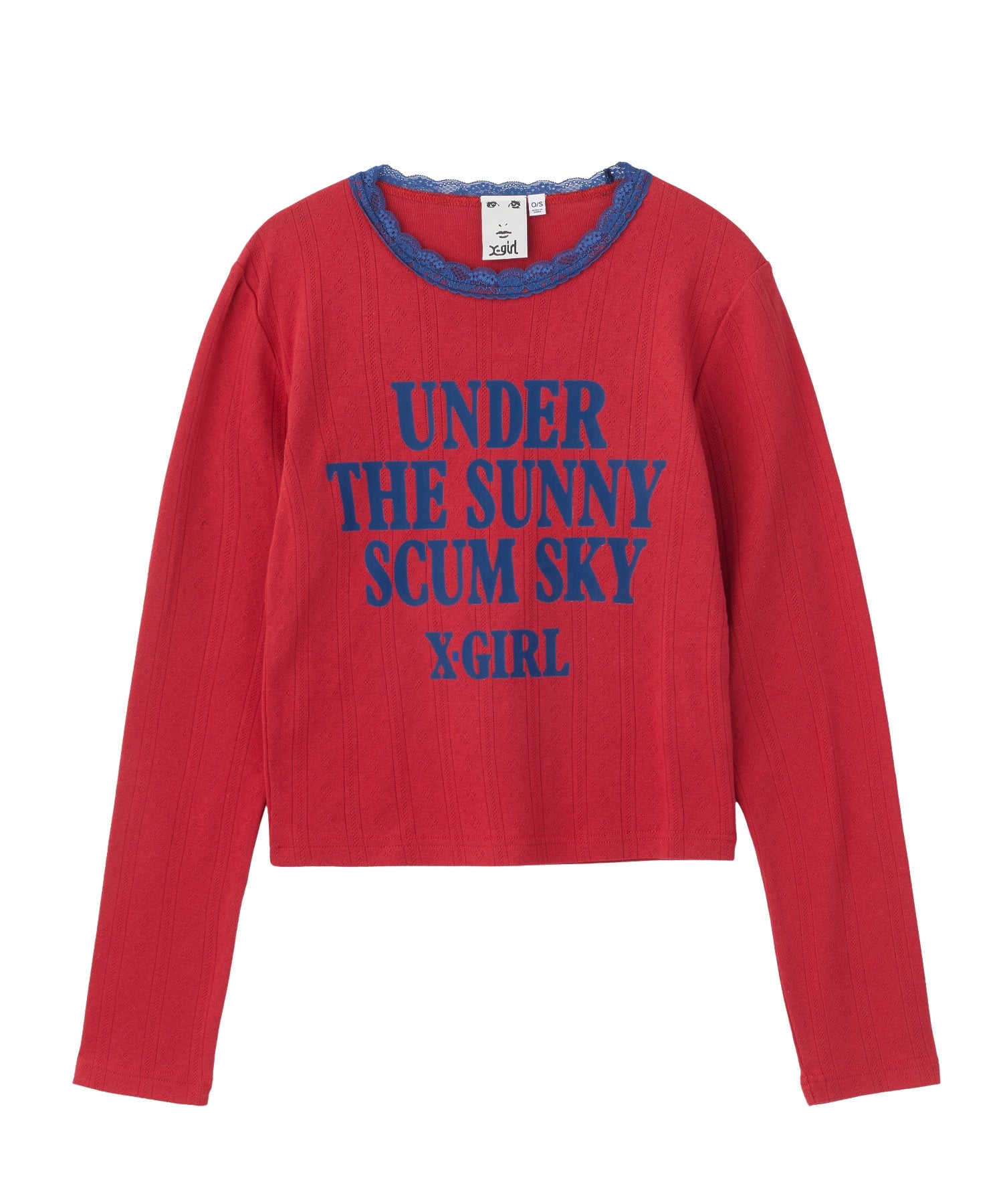 LACE TRIM L/S BABY TOP