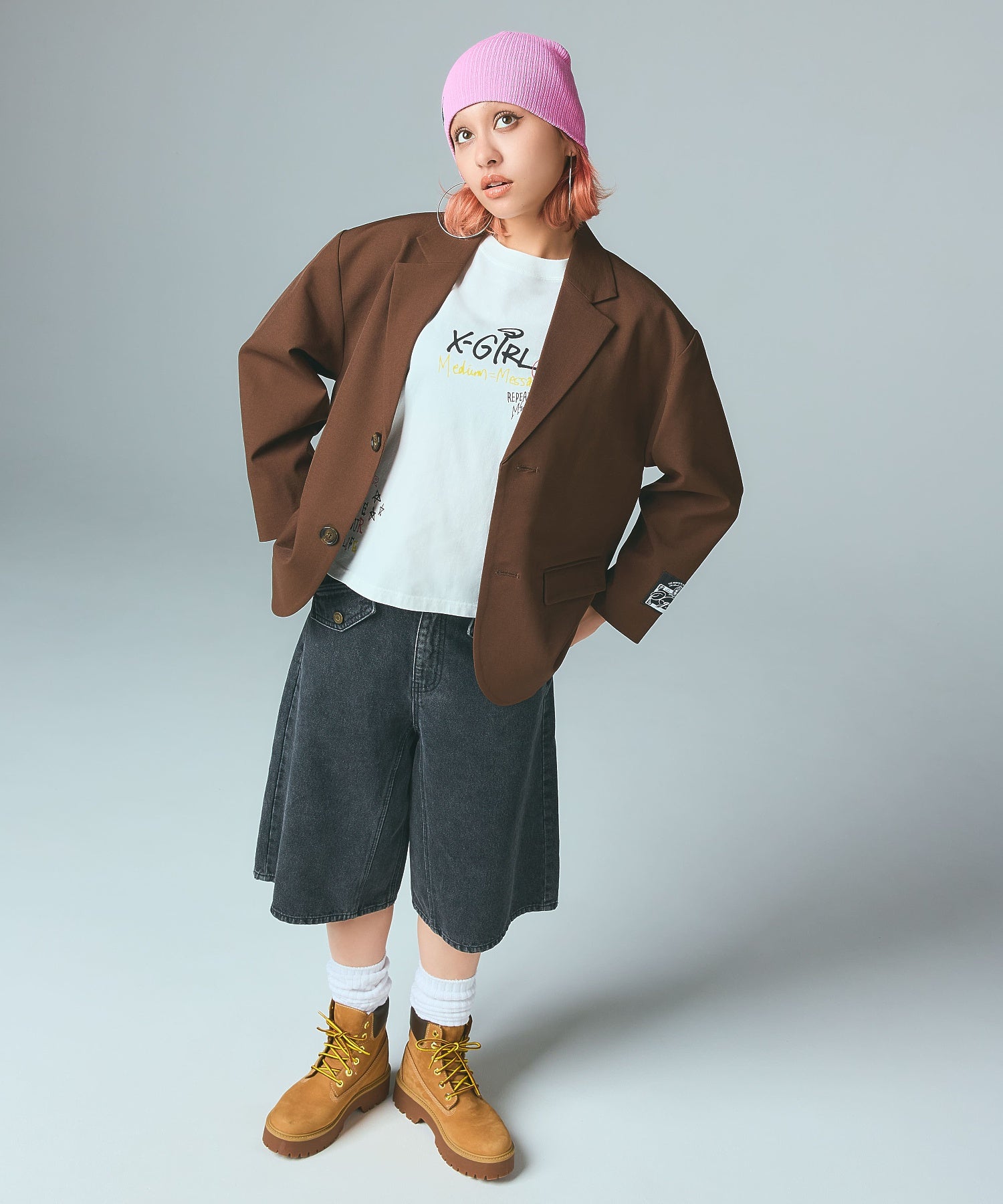 FACE LABEL TAILORED JACKET