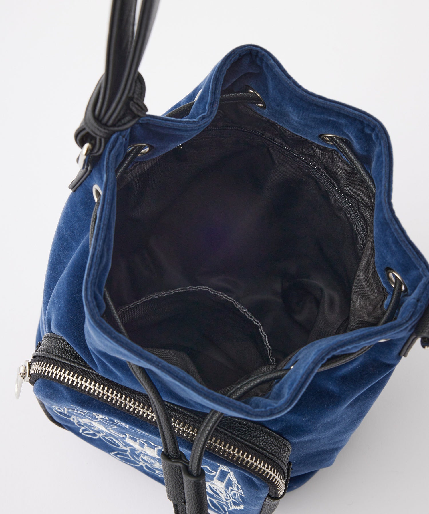 VELOUR BUCKET BAG