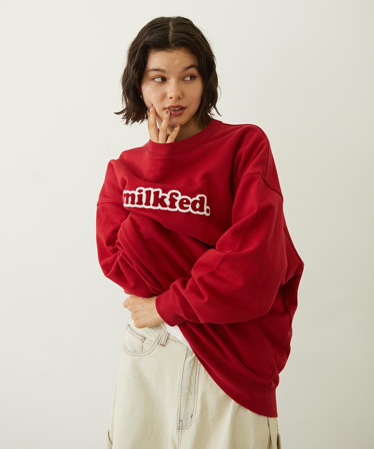 COOPER LOGO WIDE CREW SWEAT TOP