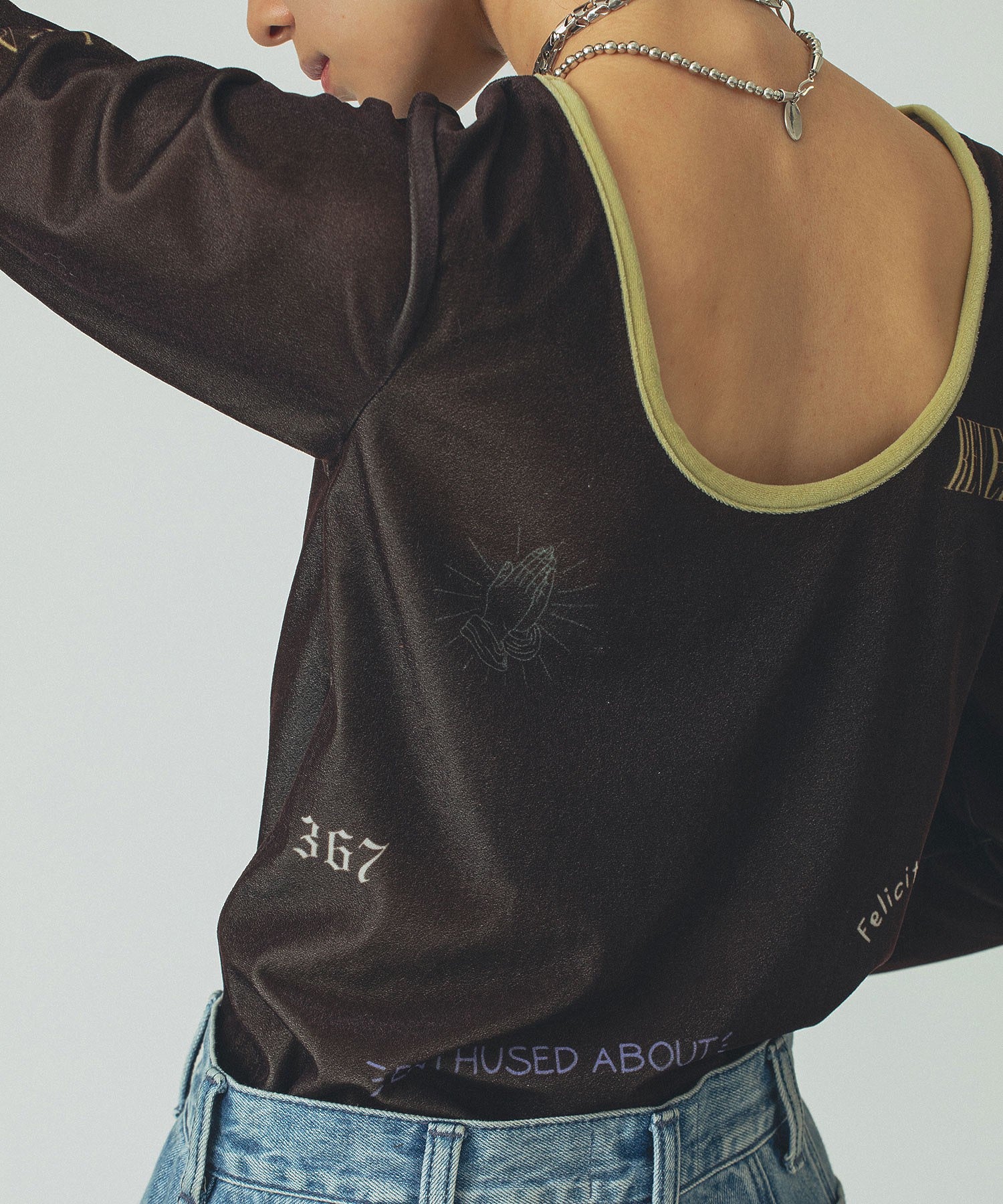 SHEER VELOUR L/S TEE